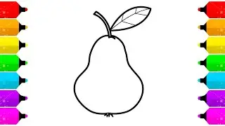 Drawing for children | Pear | Coloring Pages