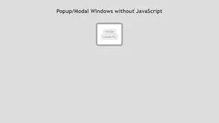 Create Popup without JavaScript