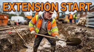 Building a house Extension, from the Start. #construction, #extension, #bricklaying