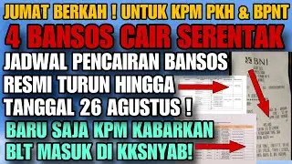 4 BANSOS SERENTAK CAIR ! MASUK SALDO DI KKS ! RESMI JADWAL PENCAIRAN BANSOS TURUN HINGGA 26 AGUSTUS!