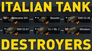ITALIAN TANK DESTROYER TECH TREE - World of Tanks