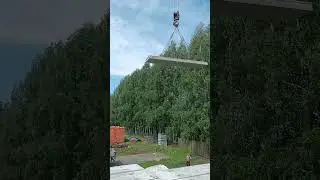 Шумилово, монтаж плит, перекрытие 1-го этажа