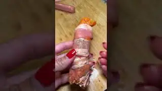 Kimchi Bacon Wrapped Hot Dog