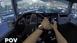 BIG Haul Through Thunderstorm! | ATS | Moza TSW on Fanatec DD+