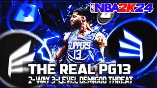 THE BEST 6'8 GLITCHY PAUL GEORGE IN NBA2K24 GOES CRAZY REAL PG13! HURRY MAKE THIS BEFORE PATCHED! 😱