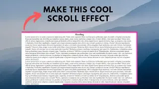 How to create this amazing scroll effect with css and javascript