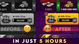 2 Billion coins in jsut 5 hours 😳 8 ball pool