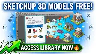 How to Access 3d model library in sketchup