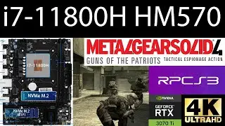 METAL GEAR SOLID 4 4K RPCS3 RTX 3070TI intel i7-11800H 4.6 GHz HM570 MAXSUN chinese motherboard
