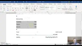 Word Points de suite sur une tabulation
