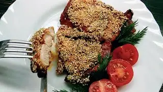 КУРИНЫЕ Бедра в ХРУСТЯЩЕЙ кунжутной корочке в ДУХОВКЕ.