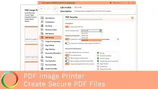 Create Secure PDF Files | PDF Image Printer 12 | PEERNET