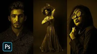 How to Edit Photo Portrait Into Gold Effects - Photoshop
