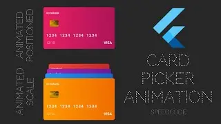 Flutter UI Design | Animated Positioned, Animated Scale | Card👇Picker Animation.