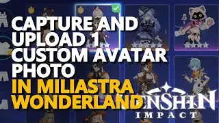 Capture and upload 1 Custom Avatar photo in Miliastra Wonderland Genshin Impact