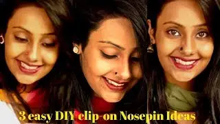DIY Clip-on Nosepin under Rs. 10 | DIY Ethnic Nosepin | DIY Nose Stud | DIY Nosepin
