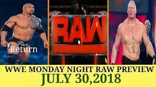 WWE MONDAY NIGHT RAW JULY 30, 2018 HIGHLIGHTS |THE ROCK RETURN