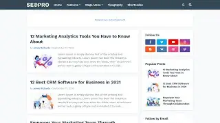 SeoPro - Responsive Blogger Template
