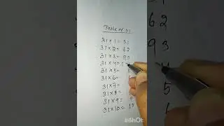 Table trick 31//table of 31