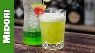 Midori Cocktails - A TIKI Midori Sour Cocktail Riff
