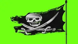 Pirates Flag Animation | Green Screen HD