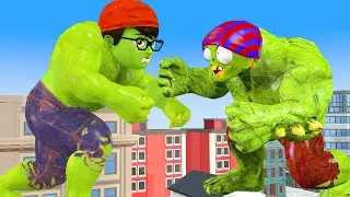 Scary teacher 3D NickHulk vs Giant Zombie the best troll NickJoker Funny animation