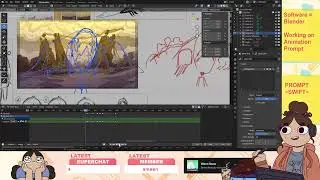 Making a 2D Animation in Blender Grease Pencil // Fighter - Jack Stauber