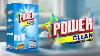 Detergent Box Packaging Design Using Adobe Photoshop and Adobe Illustrator | Speed Art