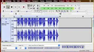 Editing Audio Levels in Audacity