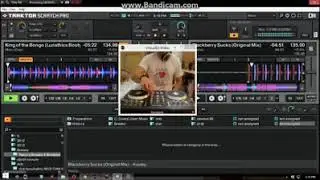 old numark mixtrack pro with traktor dj software ,  breakbeat mix and virtual dj video monitor