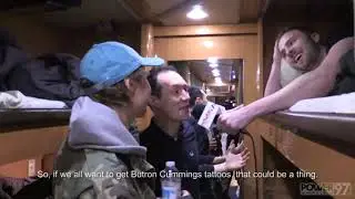 On the tour bus with Hollerado