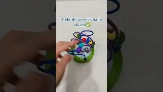 Mainan Wooden Beads Round Jalur Kawat Mini Dari Kayu
