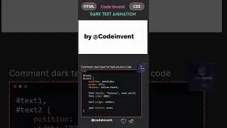 Create Dark text Animation using HTML CSS 
