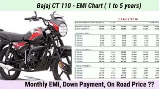 Bajaj CT 110 EMI, Down Payment, Price || Bajaj CT 110 On road price