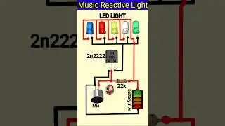 Music Reactive Light Circuit | how to make music Reactive light  circuit #music #led #shorts #diy