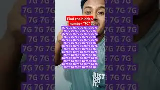 Find the hidden number "7C" #find #shorts #braintest