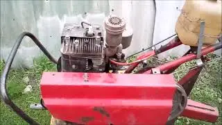 The walk-behind tractor heats up and stalls. Cause and repair