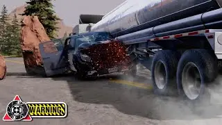 BeamNG.Drive : Truck Engine Fails And Causes Terrifying Accidents 😱