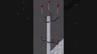 Electricity Lines 3D Animation