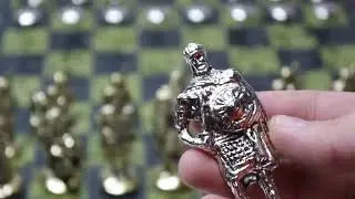 Шахматы "Русские воины" из змеевика и металла - обзор от магазина подарков "Счастливый случай"