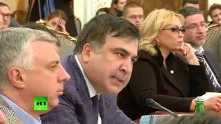 2015.12.14 Саакашвили и Аваков на заседании украинского Национального совета реформ