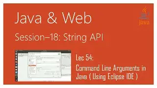 String API in Java | #54 | Command Line Arguments in Java ( Using Eclipse IDE )