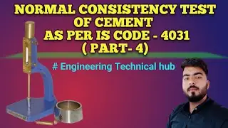 Normal Consistency Test Of Cement, cement Test  @EngineeringtechnicalHub
