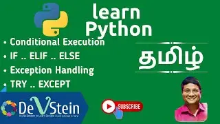 P02 Python in Tamil - Conditional Execution, Exception Handling