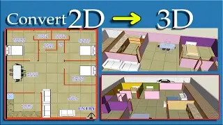 How to convert 2D to 3D in Autocad  Autocad tutorial 2016  Extrude Command use in AutoCAD