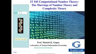 IT545 Computational Number Theory  Spring 2021 Lecture 9
