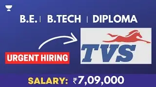 TVS Multiple Vacancies | Salary Upto ₹7 LPA | Permanent Job | Job Alerts