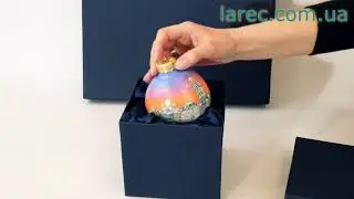 Красивые шары на елку. Шар с ручной росписью Вечерний Киев