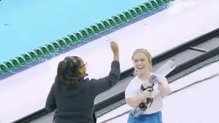 Lane line breaks during Olympic Trials meet