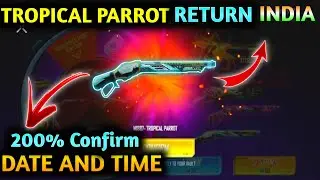 Tropical Parrot M1887 Return Confirm Date | M1887 New Skin Kab Ayega | New m1887 Skin free fire |